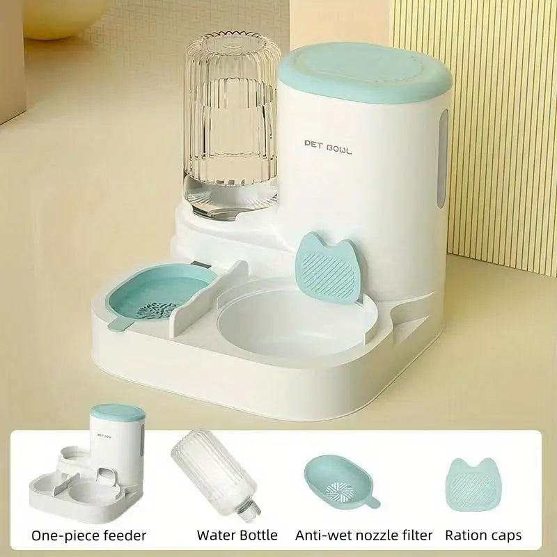 2-in-1 Automatic Pet Feeder & Water Dispenser