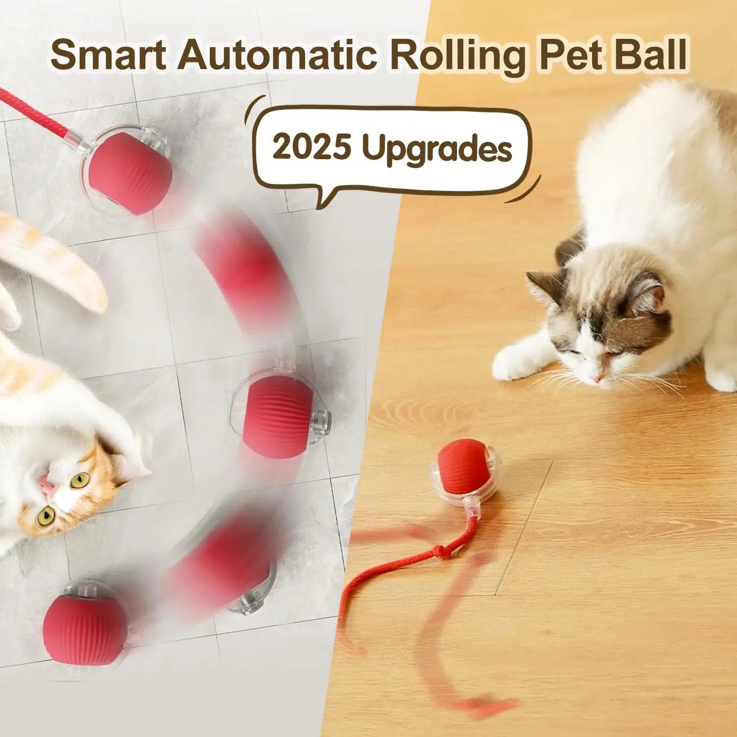 Smart Rolling Cat Ball – Automatic, Rechargeable & Fun!