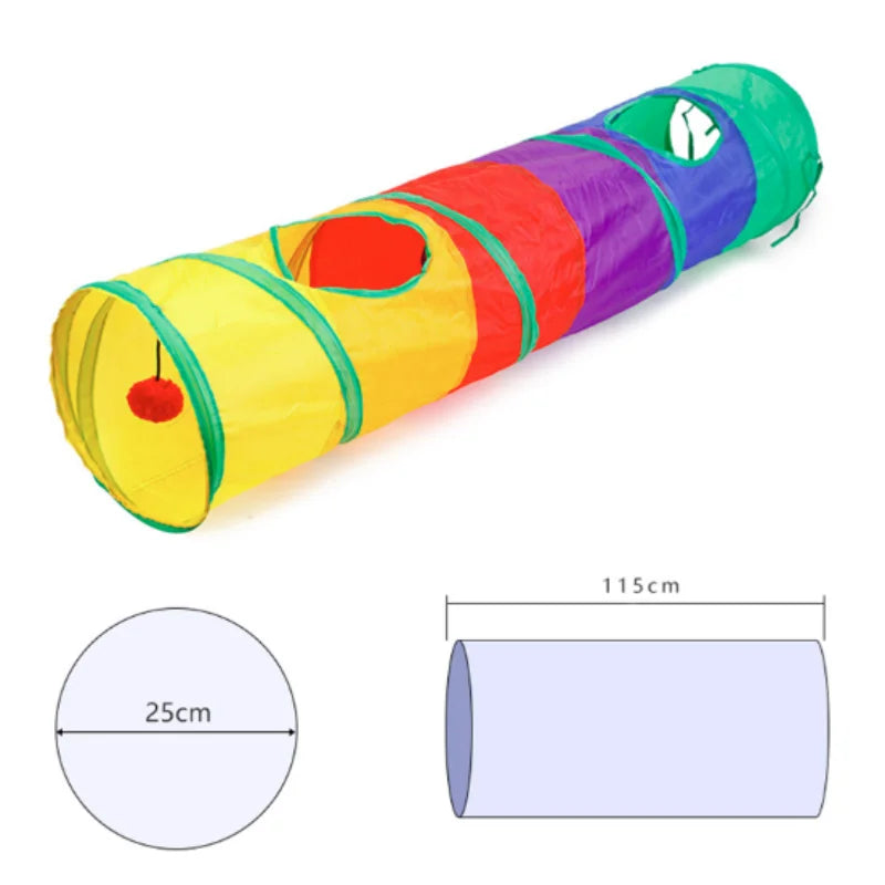 Collapsible Cat Tunnel – Fun, Foldable & Interactive Play Tube