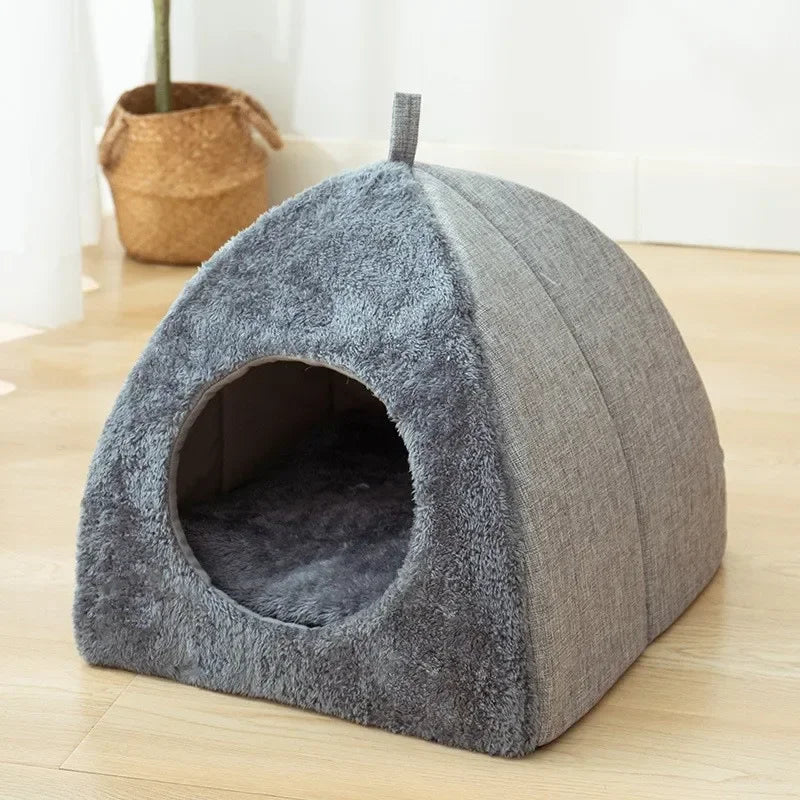 Cozy Triangle Cat Nest – Warm, Comfy & Secure Hideaway