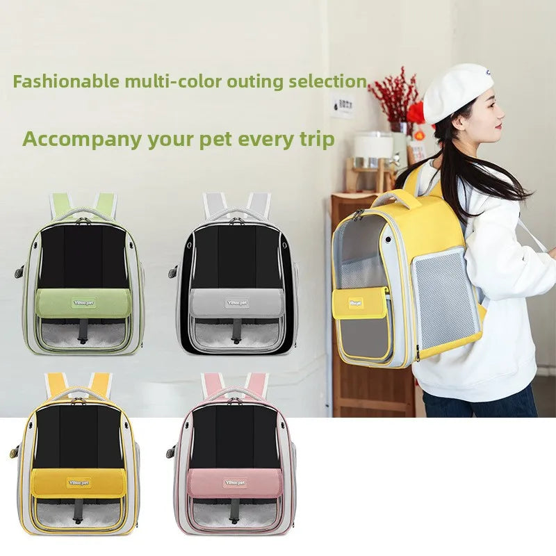 Transparent Cat Backpack – Stylish, Breathable & Travel-Ready