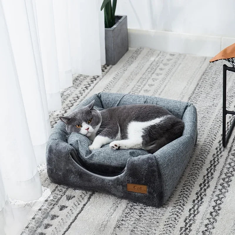 Cozy Triangle Cat Nest – Warm, Comfy & Secure Hideaway