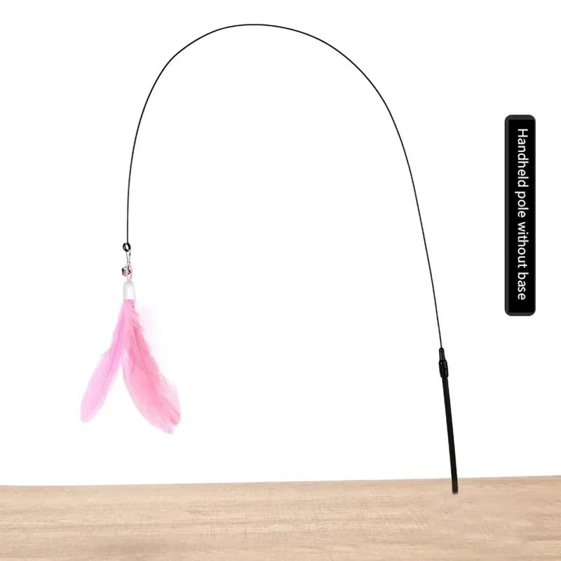 Feather Teasing Cat Toy – Hands-Free Fun with Strong Suction Base