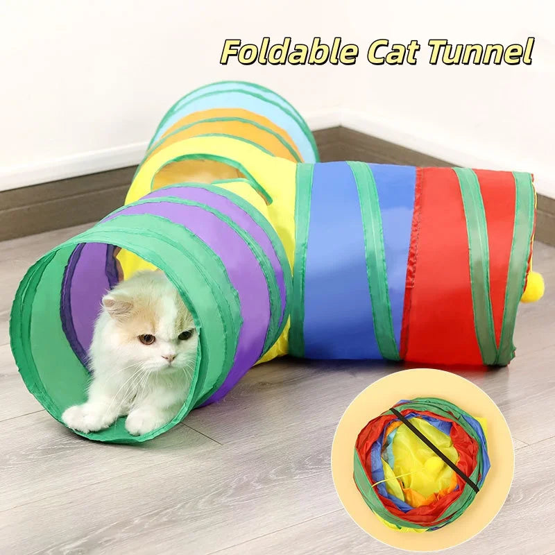Collapsible Cat Tunnel – Fun, Foldable & Interactive Play Tube