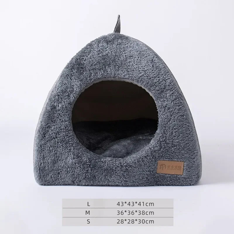 Cozy Triangle Cat Nest – Warm, Comfy & Secure Hideaway